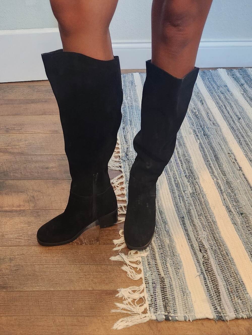 Blondo Waterproof Black Knee-High Suede Boots